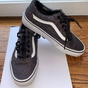 Vans 7.5 old Skool black glitter